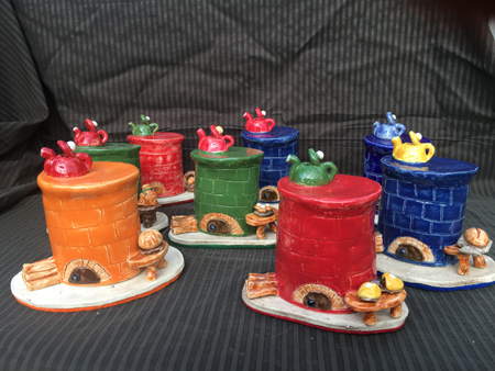 Ihr handgemachter Keramik Räucherofen als Deko in der Vorweihnachtszeit bzw. Adventszeit - NR: 156
