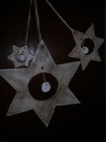 Stern aus Keramik 
- Baumschmuck als Weihnachtsdekoration - NR: 161