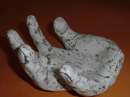 Stylische Hand aus Ton Stylische Hand aus Ton