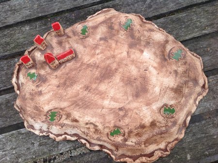 Schale mit Häusern als Weihnachtsdekoration - Nr.: 207 Schale mit Häusern als Weihnachtsdekoration - Nr.: 207
